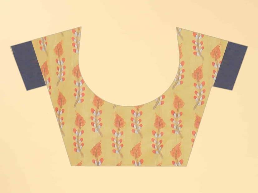 Women's Kalamkari Digital Printed Saree view 5