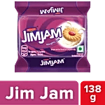 Britannia Jim Jam Cream Biscuit - Crunchy, Ready To Eat, 138 G
