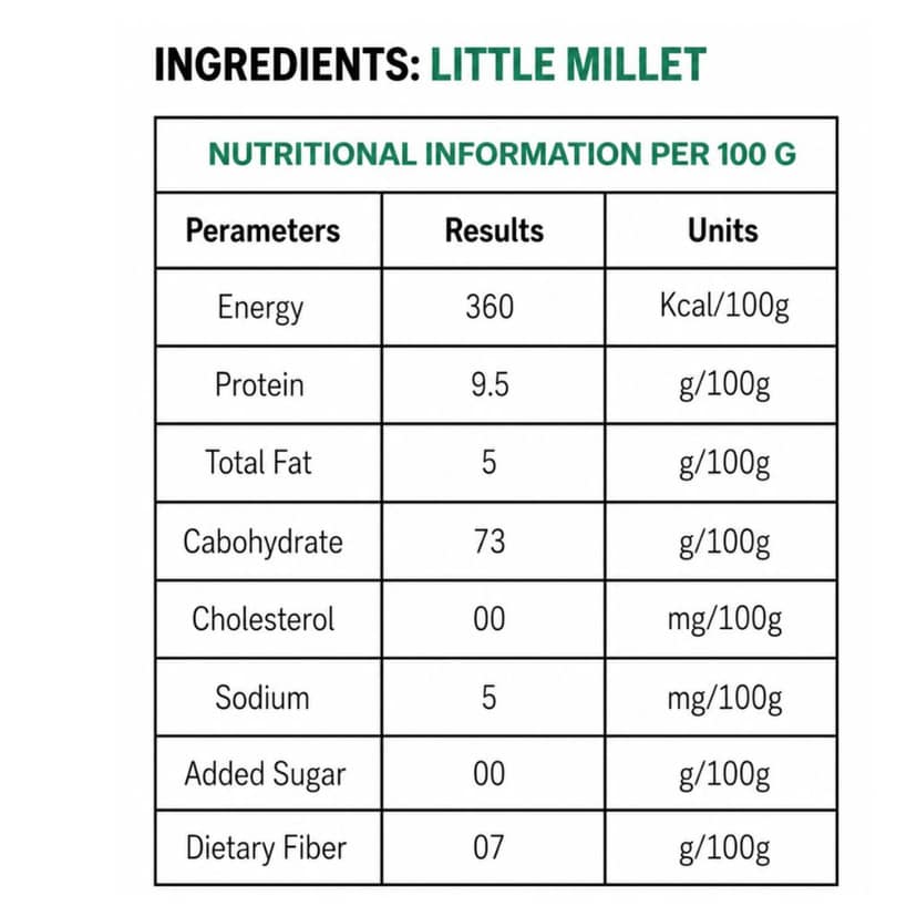 Millet Yard Millets 1 kg Natural Grains Combo Pack of 2 | Kodo 500g, Little 500g | Nutrient Powerhouse, High Protein & 100% More Fibre Mixed Millet (1 kg, Pack of 2) view 2