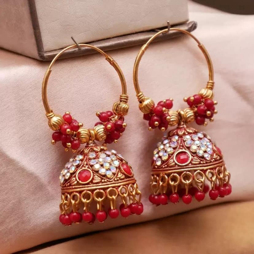Earring For Women Alloy Jhumki Earring view 2