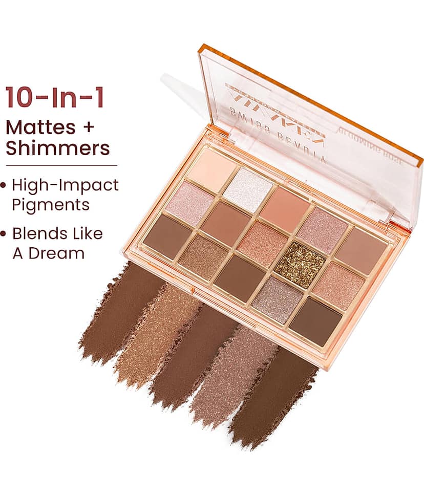 Swiss Beauty Awaken Eyeshadow Palette | Matte + Shimmer Finish - 11g, Brewed Morning