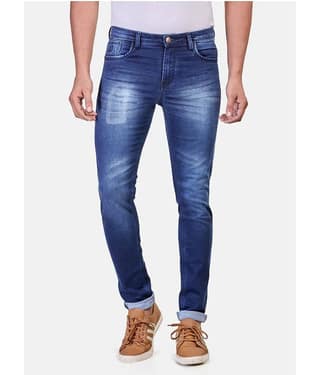 HJ HASASI Dark Blue Regular Fit Jeans