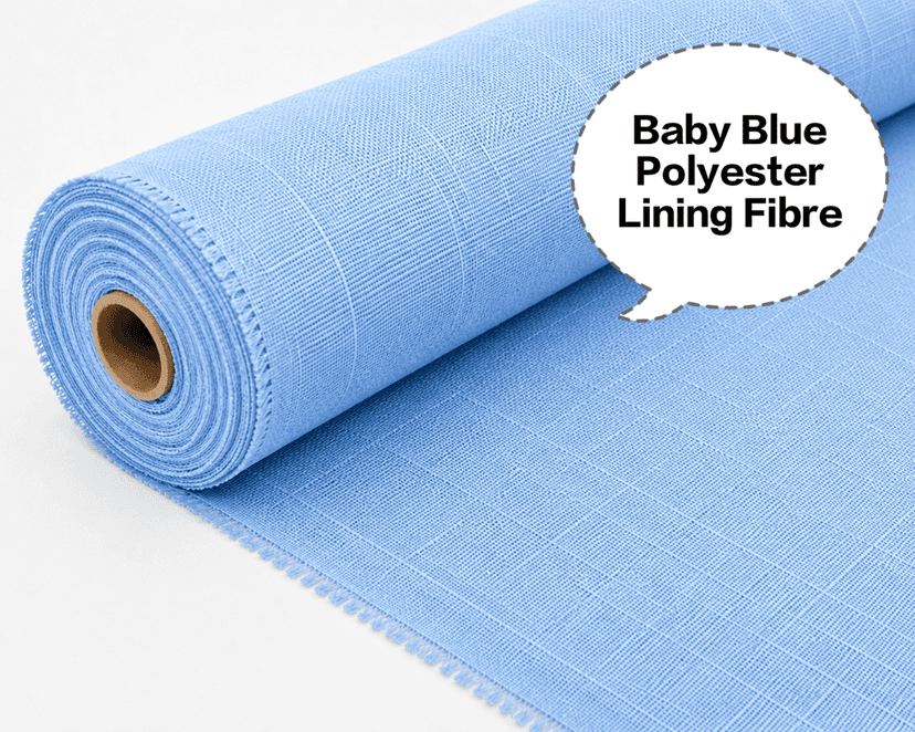 Baby Blue Polyester Lining Fibre (Bada Panna), Baby Blue Polyester Lining Fabric (Bada Panna), Light Blue Polyester Lining Fabric (Bada Panna), Baby Blue Lining Fabric (Bada Panna), Light Blue Polyester Inner Lining (Bada Panna) view 3