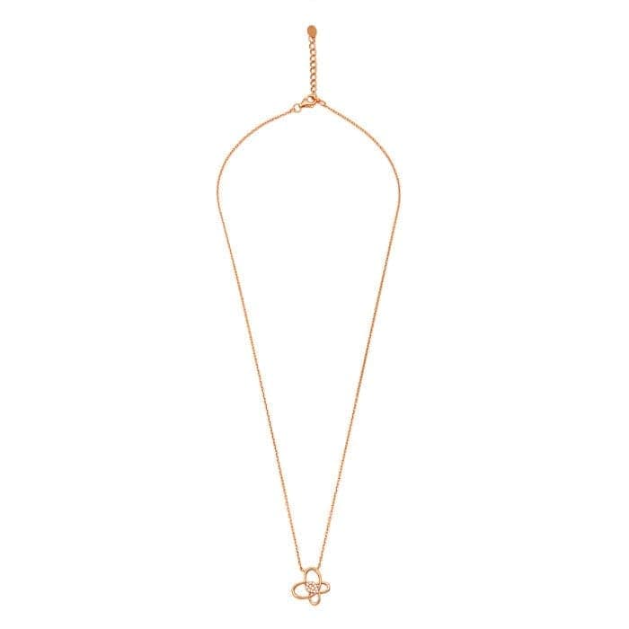 Rose Gold Delicate Butterfly Necklace view 5