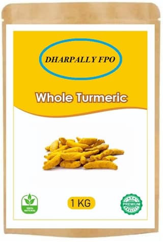 DHARPALLY FPO Whole Turmeric / Haldi - 1 KG Premium Natural Spice