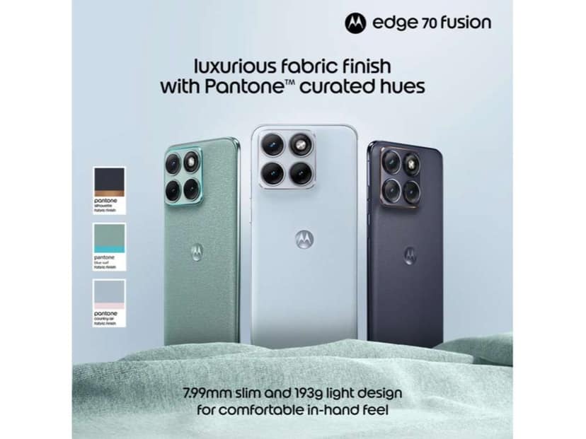 Motorola Edge 70 Fusion Smartphone, 8GB RAM, 128GB Storage - Pantone Country Air view 4