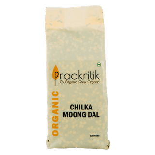 Praakritik Organic Chilka Hara Moong 500 G