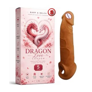Dragon Reusable Condom Sleeve 8 Inch | Flexible Silicone/Rubber Material | Unflavoured Adult Intimate Protection Cover | Personal Care Accessory