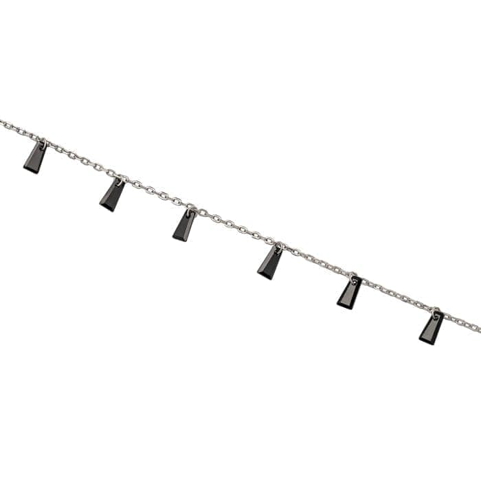 Silver Radiant Anklet (Black) view 5