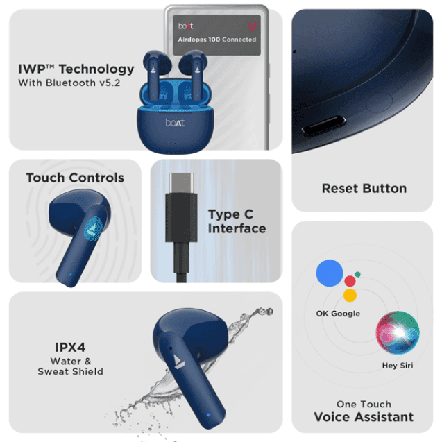 boAt Airdopes 100 True Wireless Earbuds With Ultra Low Latency view 5