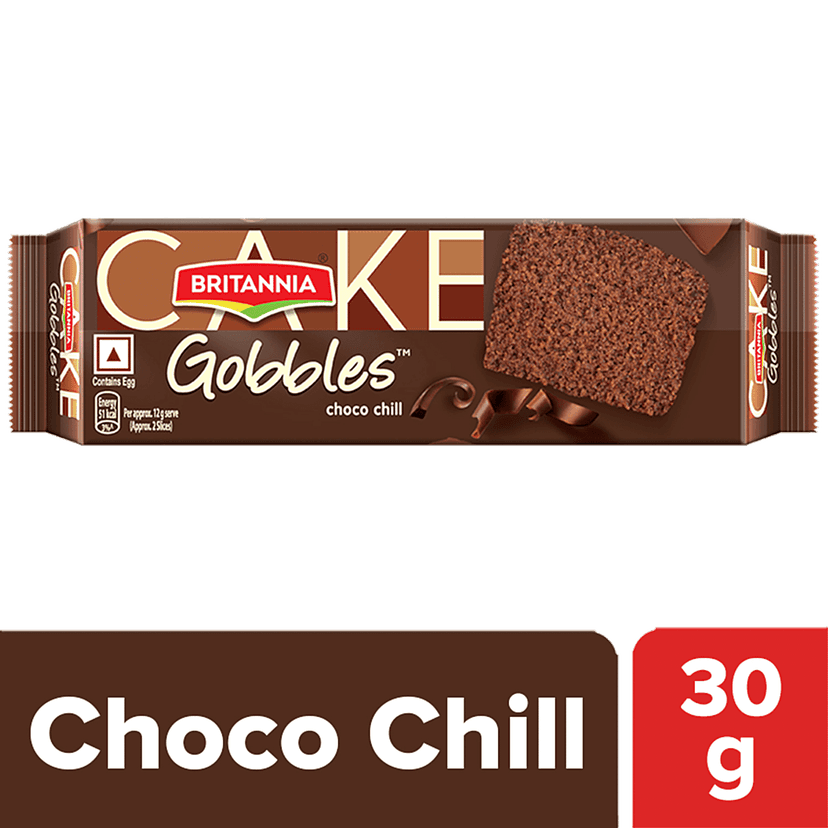 Britannia Gobbles Choco Chill Cake, 30 G