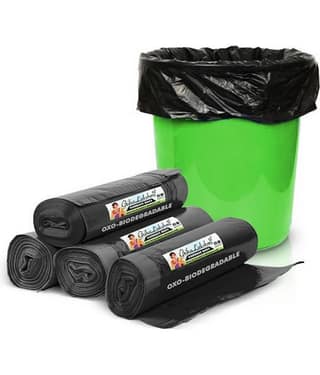 GrihaLakshmi - Black Bio Degradable Dustbin and Garbage bags