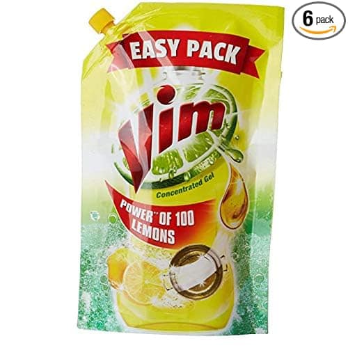 Vim Lemon Dishwash Liquid Gel 140ml Pouch