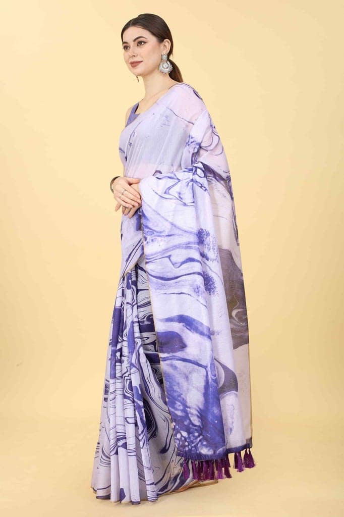 Women's Chanderi Tie And Dye Digital Printed Saree view 2