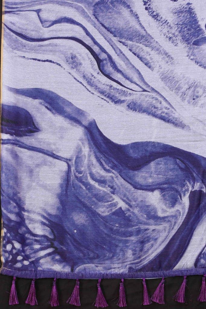 Women's Chanderi Tie And Dye Digital Printed Saree view 6