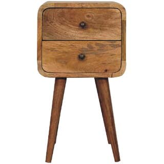 Mini Oak-ish Curved Bedside