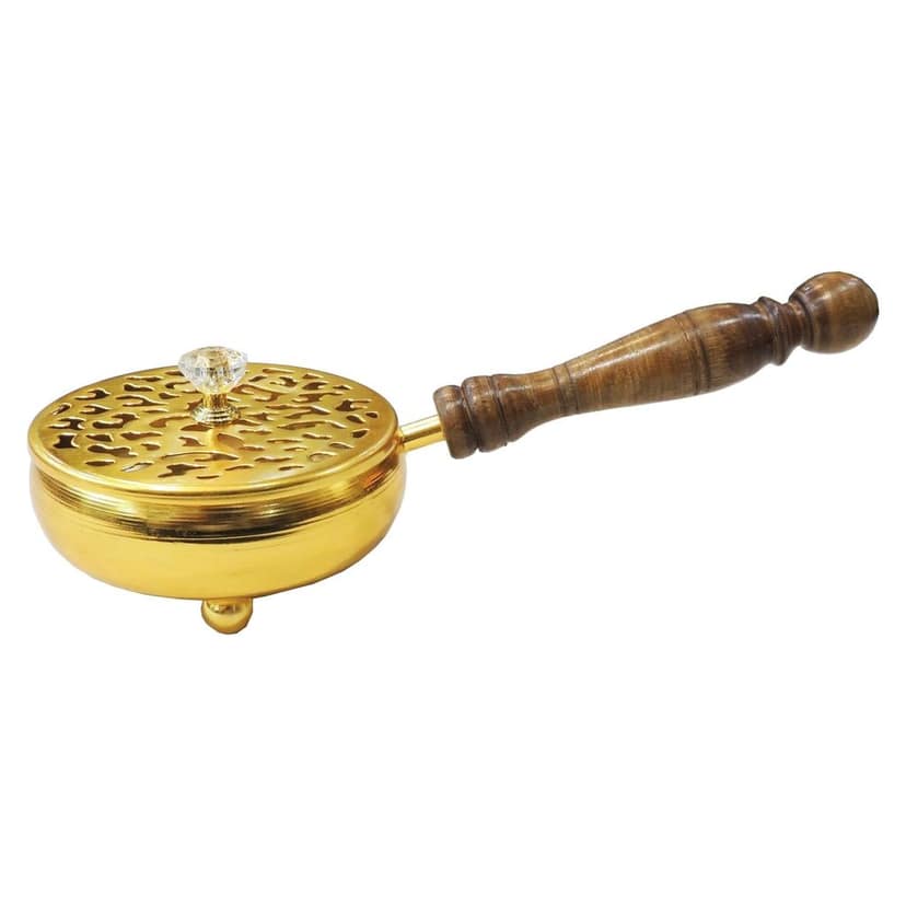 Iron Loban Dan Incense Burner | Iron Loban Burner | Dhoop Dani for Home Pooja & Religious Use, Length : 9 Inch (IMAS197 G) view 2
