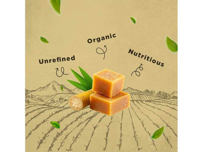 Bharat Organics Jaggery Cube - 500g view 3