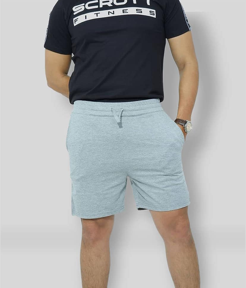 Scrott Merchandise - Grey Cotton Men's Shorts ( Pack of 1 ) view 2