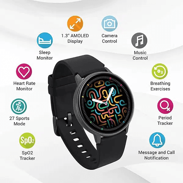 Fastrack Reflex Play+ 1.3 AMOLED Display Smartwatch view 4