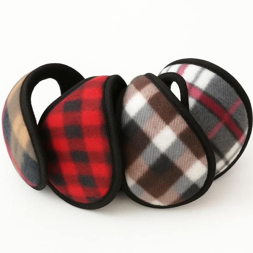 KARTHI7OCT STORE Winter Ear Muffs (Pack of 3) � Multi_Design Earmuffs for Men, Women & Girls � Adjustable Behind the Head Ear Warmers for Outdoor, Snow, Travel � Color/Design as per Availability view 4