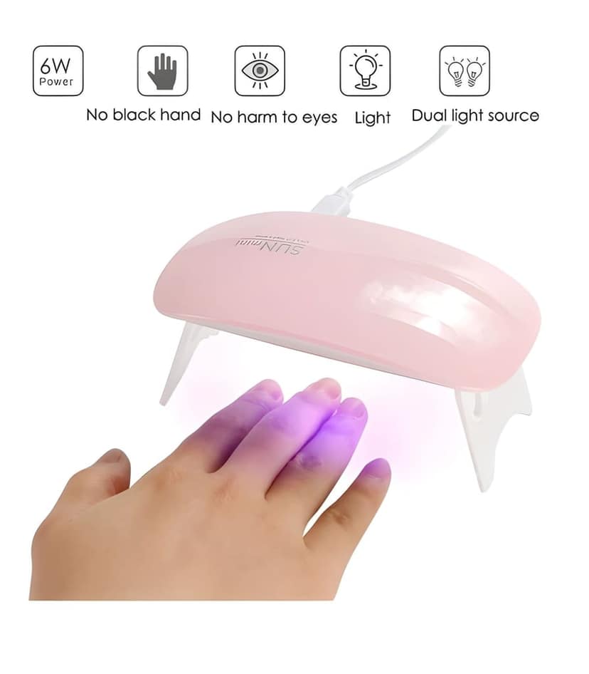 SUN Mini Portable UV LED Nail Lamp for Gel Polish Curing | Compact Travel-Friendly Nail Dryer for Hands & Feet | Quick Drying, Salon-Quality Results (Original Quality) view 4