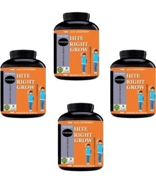 Hindustan Herbal HITE RIGHT GROW (ONLY FOR KIDS) 0.4 kg Powder Pack of 4