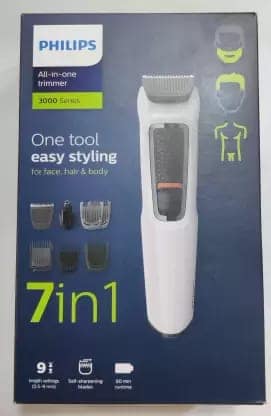 Philips MG3721/65 Multi Grooming Set, 60 min Runtime, 7 Lengths Setting (White & Black trimmer) view 2
