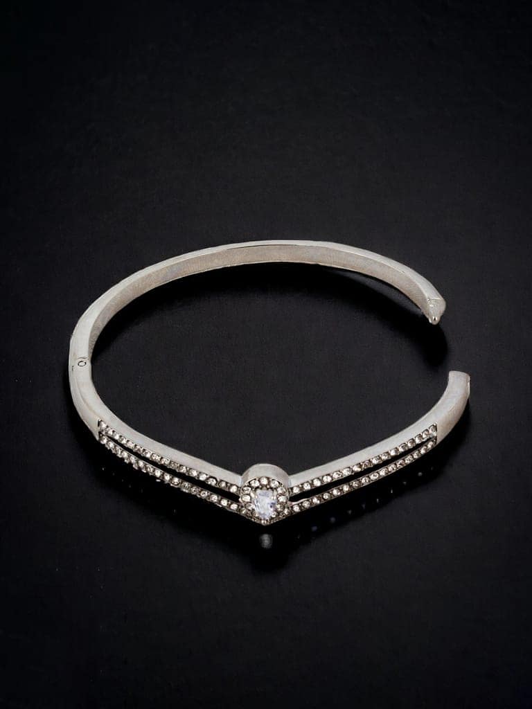 LUCKY JEWELLERY Fashion Jewellery Stylish Silver Plating Stones Bangle Bracelets Gifts for Teen Girls Bracelet for Women & Girls (250-CHB2O-1285-S) view 2
