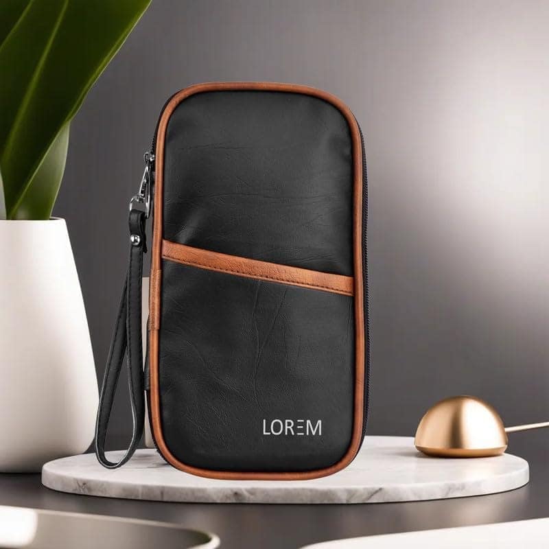 LOREM Deluxe Family Passport Wallet: Organize Credit, Debit Cards, Tickets, Coins, and More with Removable Hand Strap view 2