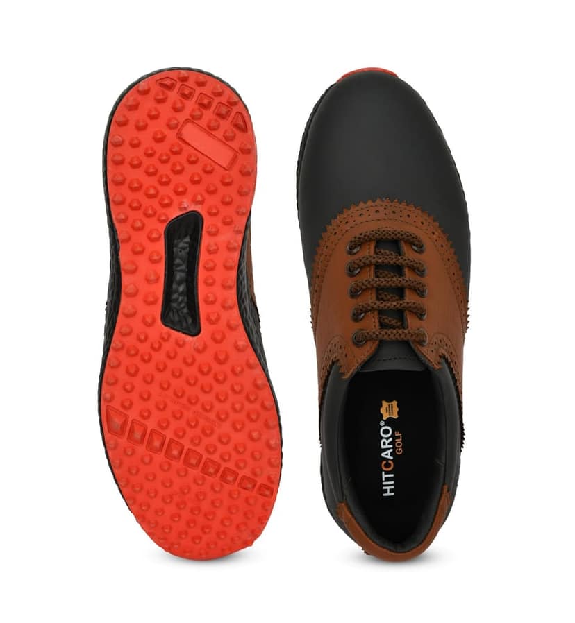 HITCARO Men Proffessional Leather Golf Shoes | Lace-Up | Phylon Sole |Waterproof | Comfortable | Breathable | Sports Shoes view 5