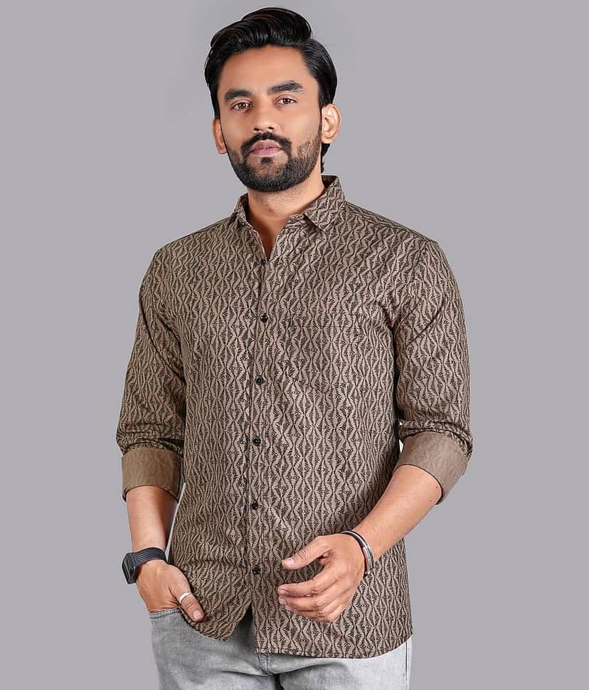 ADWYN PETER 100% Cotton Regular Fit Printed Full Sleeves Men's Casual Shirt - Multicolor 2 ( Pack of 1 )