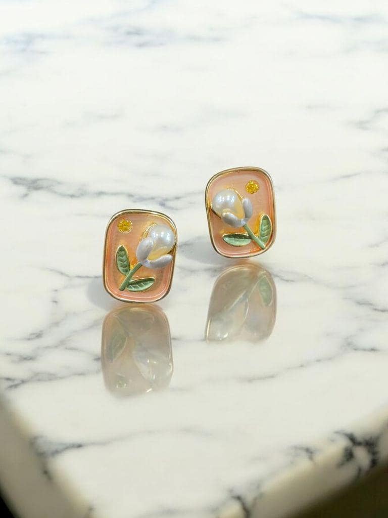 Blooming Studs - Floral Fusion By Amit Chauhan And Sons view 2