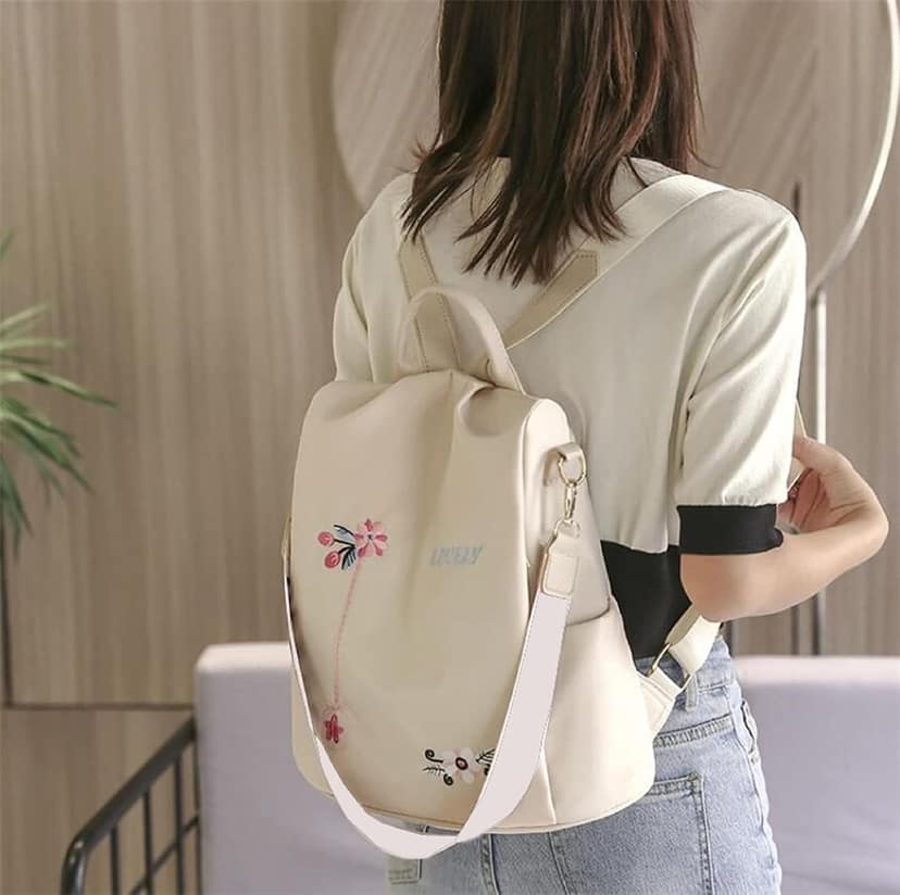 IRMAO 2021 New Flower Embroidered Artistic National Style Oxford Small Capacity Women's Bag Generation Backpack view 2