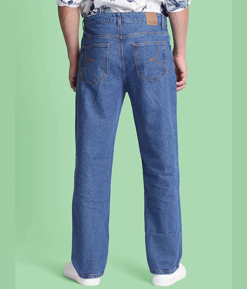 Bene Kleed Straight Solid Men's Jeans - Mid Blue ( Pack of 1 ) view 4