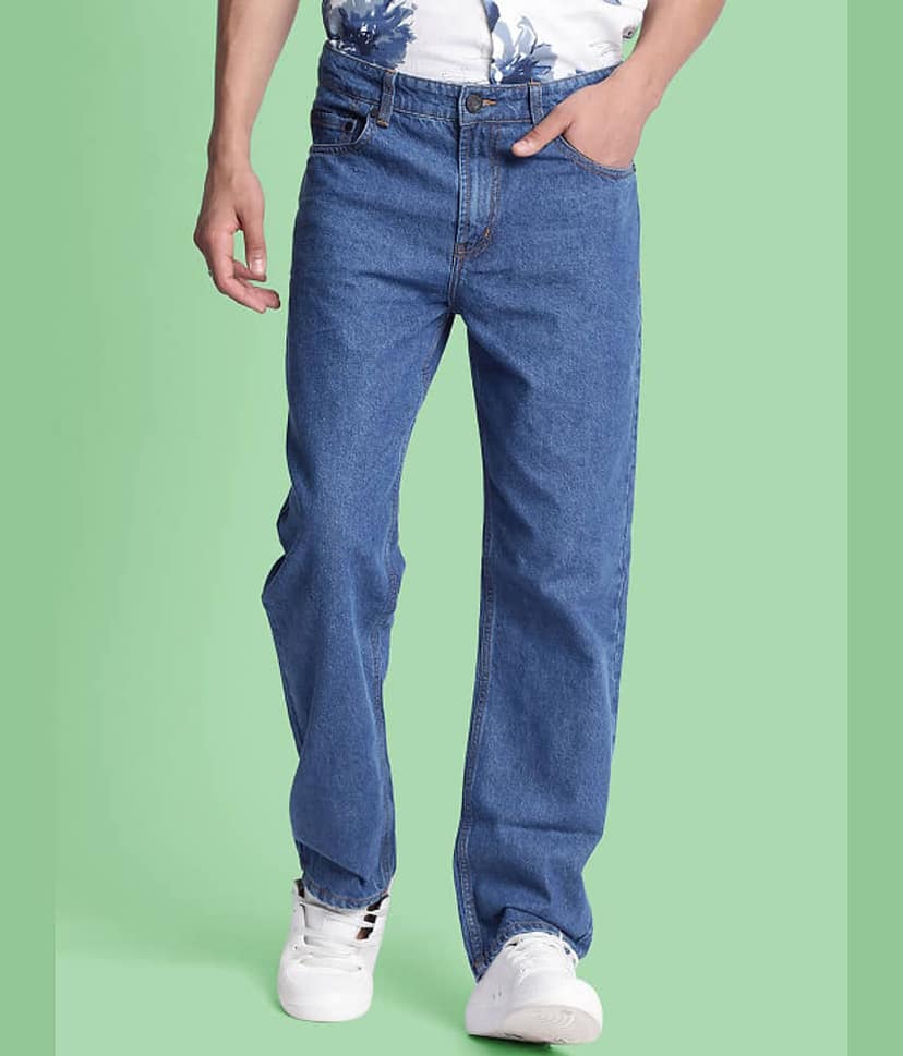 Bene Kleed Straight Solid Men's Jeans - Mid Blue ( Pack of 1 ) view 7