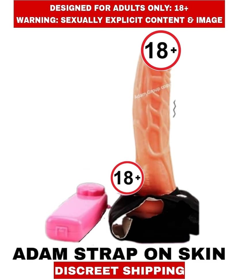 ADAM STRAP ON Hollow Skin Dildo Remote Controlled Different Vibration For Men