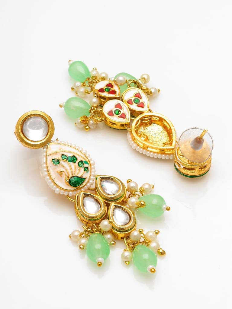 Morison Golden Studded Earrings Sparkle and Elegance Combined view 3
