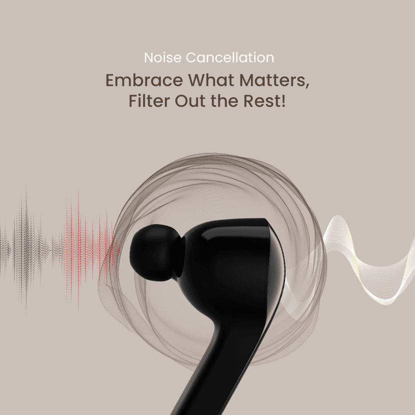 Cellecor BroPods CB07 Waterproof Earbuds With 25 Hours Playtime, ENC, 10mm Driver Bluetooth - Black view 5
