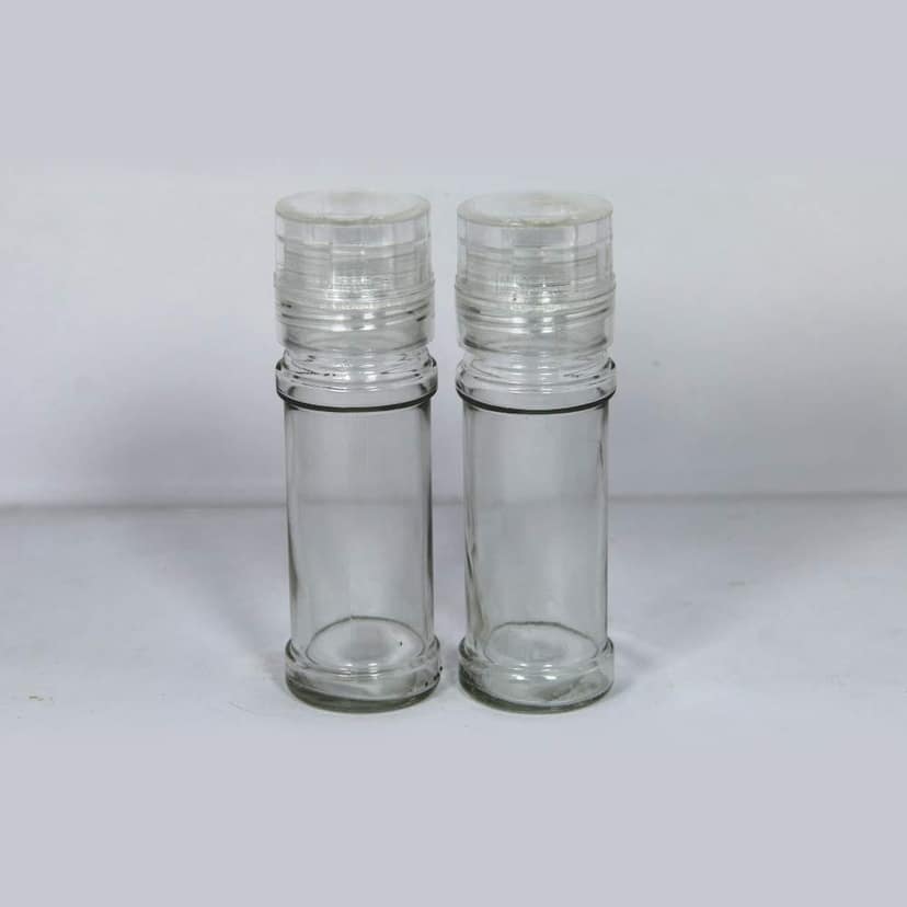 Puramio Spice Grinder/Crusher (Glass Bottle) (2 Bottles)