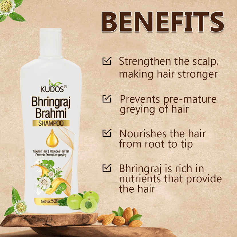 Kudos Bhringraj Brahmi Shampoo | 500ml view 4