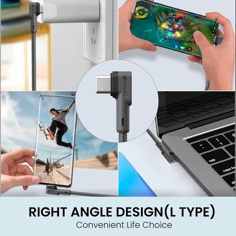 Portronics Konnect L Type C Charge & Sync Function, Quality Material, 1.2-Meter Long, Uiversal Compatibility view 3