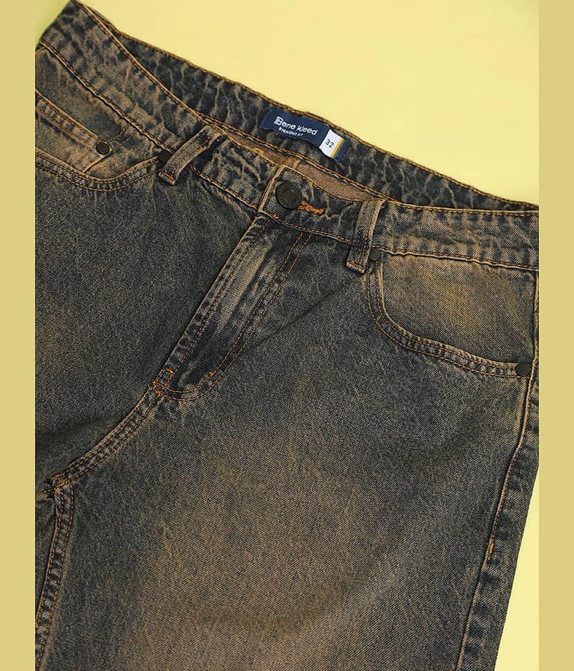 Bene Kleed Straight Faded Men's Jeans - Blue ( Pack of 1 ) view 2