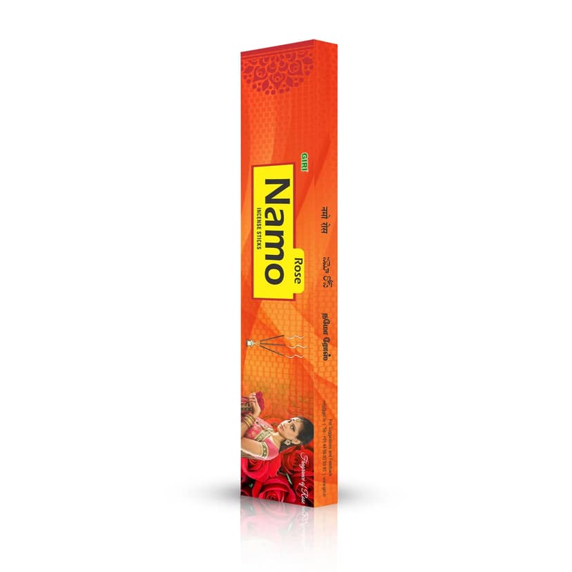 Giri Namo Rose Incense Sticks | Agarbatti | Agarbathi for Pooja 10 sticks view 2