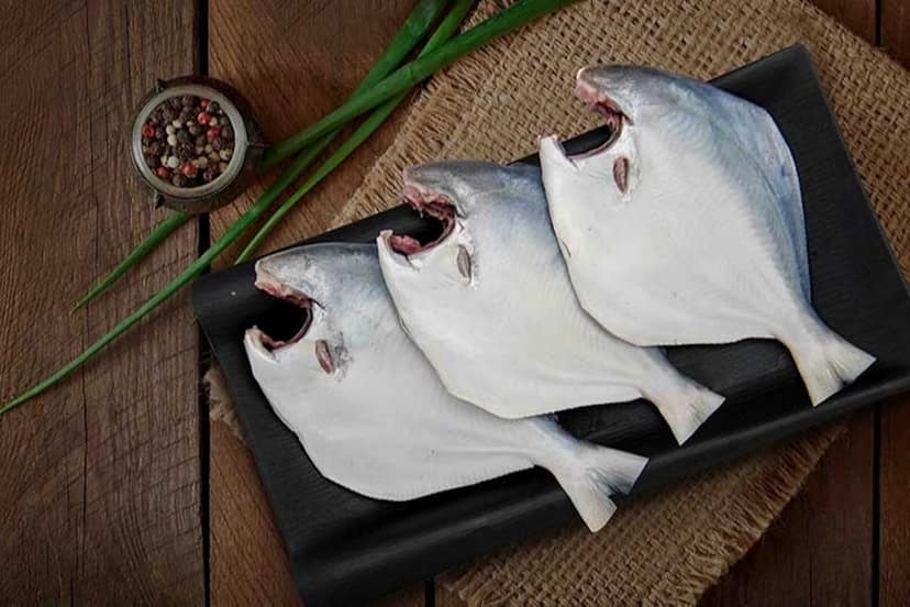 White Pomfret (8-9 Fish/Kg) - 500gms(Before Cleaning)-Whole Cleaned view 2