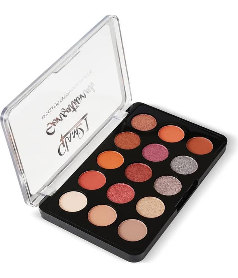 Glam21 Sensational 15 Color Shades Eyeshadow Palette For Smoky Eyes Long Lasting 14gm Shade-02 view 2