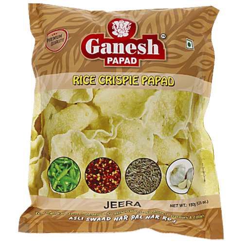 Ganesh Papad Jeera Papad - Rice Crispy, 150 g