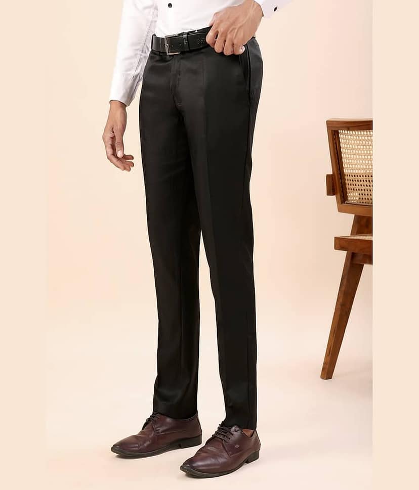 MOUDLIN Regular Men's Formal Trouser - Black ( Pack of 1 ) view 2