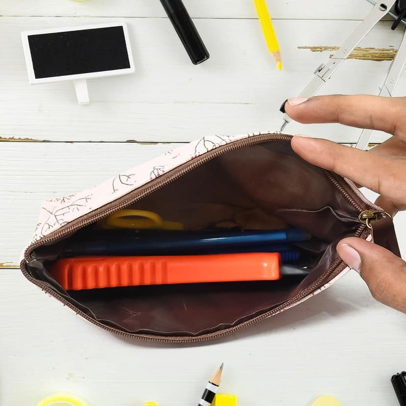 Pencil Pouch for Kids Zipper Closer Pencil Holder (1 Pc) view 4