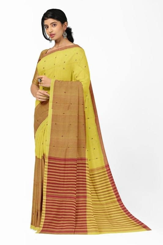 APCO Handloom - Women's Rahajmundry Pure Cotton Grey Handloom Saree (Angara Handloom Saree) 30 view 2